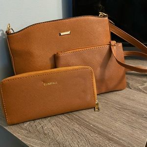 Caramel brown Purse set